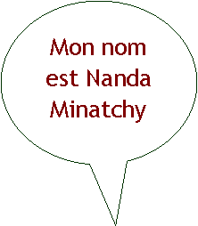 Bulle ronde: Mon nom est Nanda Minatchy