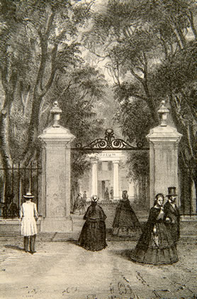 entrée du jardin, photo ancienne