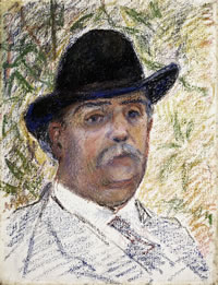 Frédéric Cordey, portrait de Léon Dierx à la campagne, huile et pastel sur toile. Coll. Musée Léon Dierx.