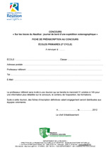 la fiche d'inscription des ecoles primaires