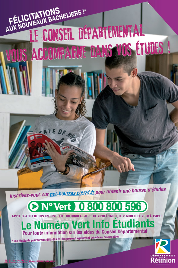 affiche des aides du département pour les étudiants