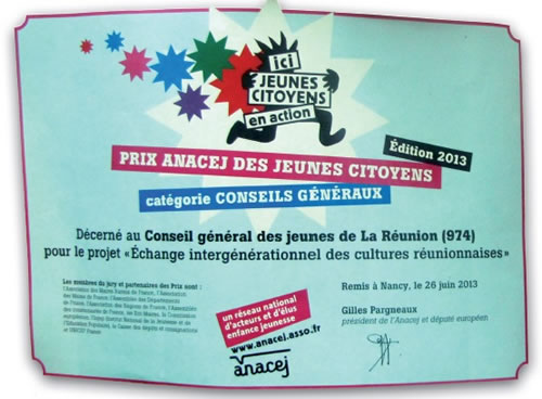 Prix association nationale des  conseils d'enfants et de jeunes (ANACEJ)