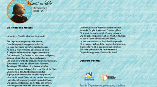 visuel du poème piton des neiges