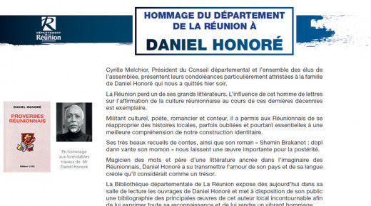 Affiche de l'hommage à Daniel Honoré