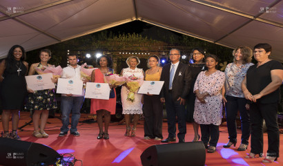 Les gagnantes du prix célimène 2018 avec les élus et les membres du jury