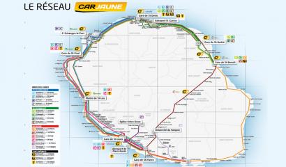 carte du réseau car jaune