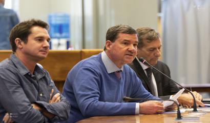 Bruno LORIO, Daniel, GONTHIER et Marc PAOLI dans l'hémicycle du Département