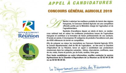affiche de Appel à candidatures : Concours Général Agricole 2019