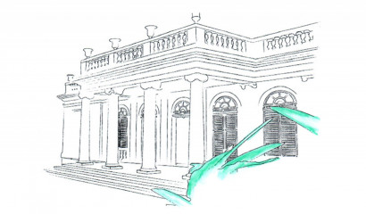 dessin de la façade du musée Léon Dierx