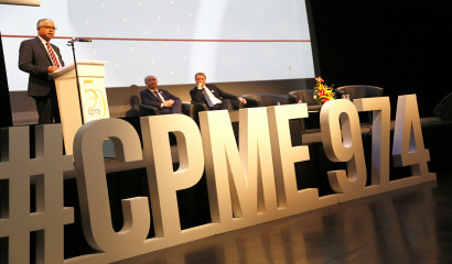 Cyrille MELCHIOR, Président du Département prononce un discours à la tribune