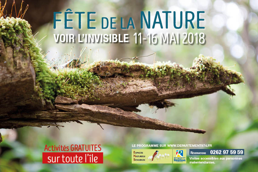 affiche de la Fête de la Nature, voir l'invisible du 11 au 16 mai 2018