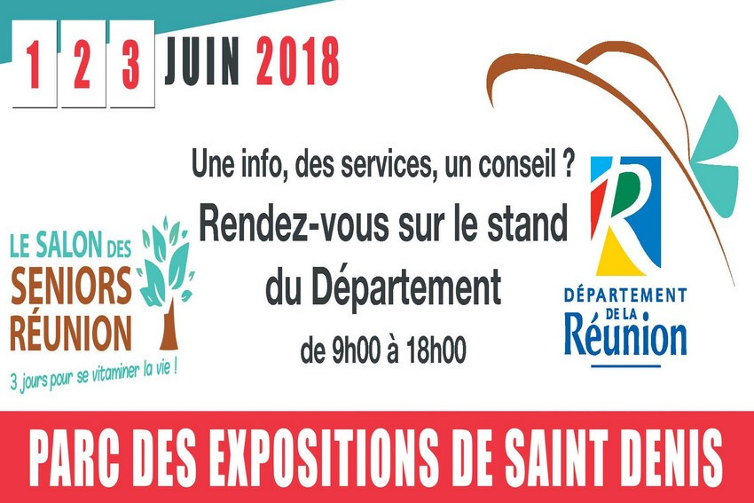 affiche de la participation du Département au salon des séniors