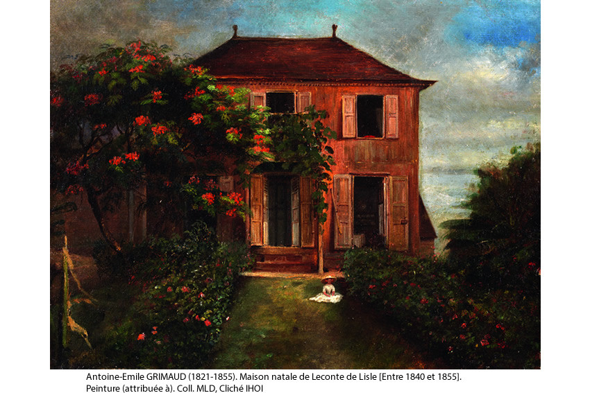 Maison natale de Leconte de Lisle en peinture de Antoine-Emile GRIMAUD
