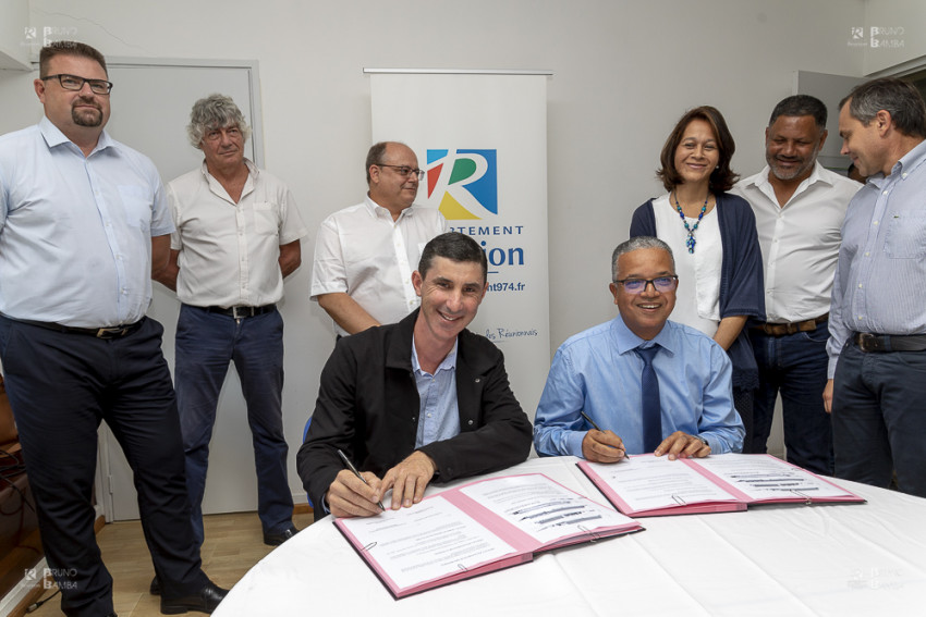 Signature d’un bail à construction pour la réalisation d’une plateforme logistique portuaire  entre Cyrille MELCHIOR et Jérôme GONTHIER