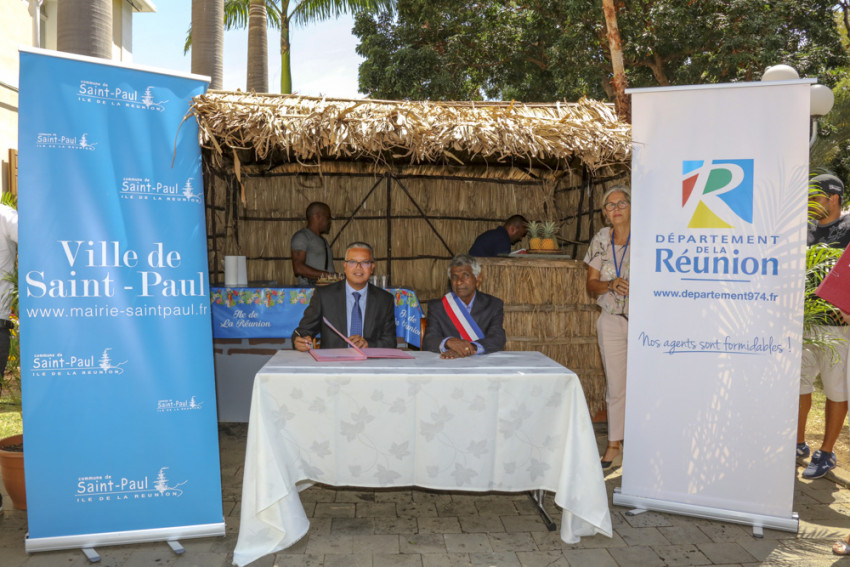 Cyrille Melchior et Joseph Sinimalé signent le pacte de solidarité territoriale