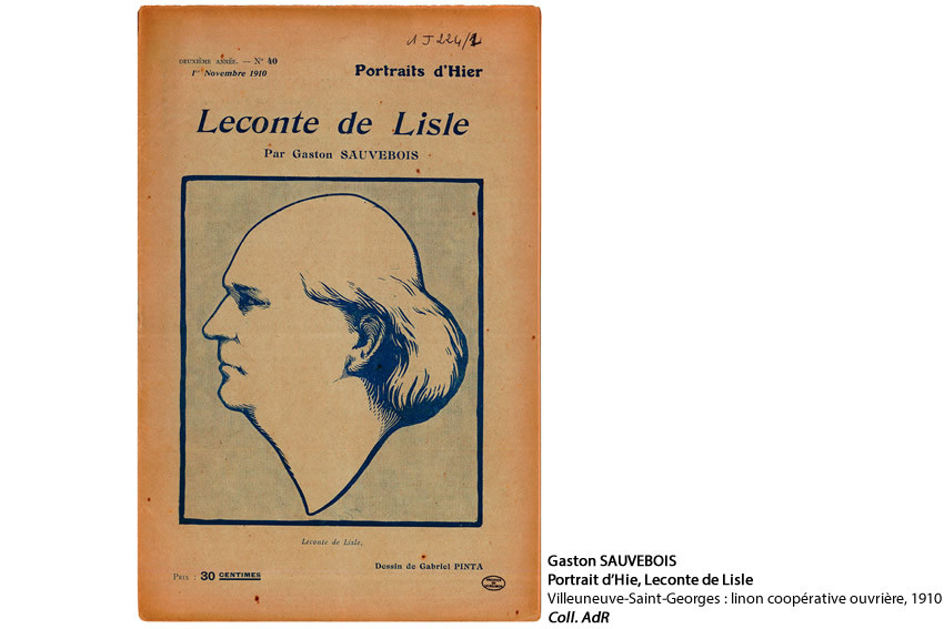 Gaston SAUVEBOIS Portrait d'Hier, Leconte de Lisle