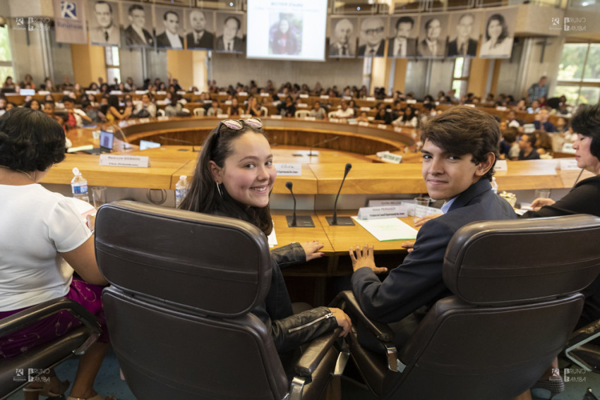 la nouvelle Présidente du CDJ,Elodie Boyer et Victor Périgaud président sortant