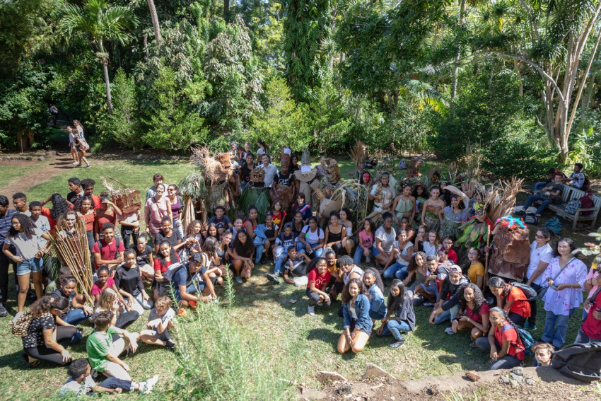 210 collégiens de La Réunion ont participé au projet Land Art à Mascarin Jardin Botanique