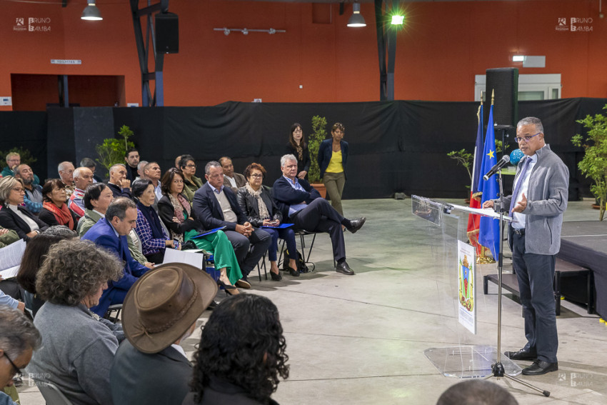 Le président du Département Cyrille Melchior lors du lancement du projet Endémiel