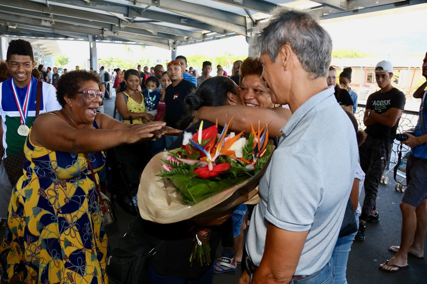 un accueil chaleureux à l'aéroport