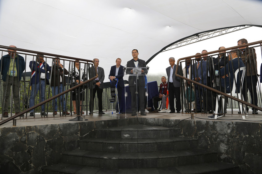 Discours de Daniel  JEAN-BAPTISTE, Conseiller Départemental aux cotés des élus et des invités