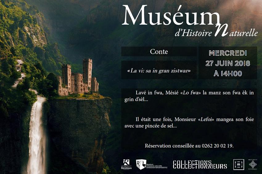 affiche de l'animation Conte "La vi: sa in gran zistwar"