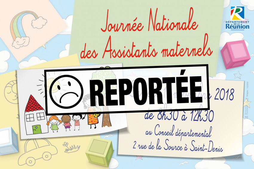 affiche de l'évènement avec un bandeau "reportée"