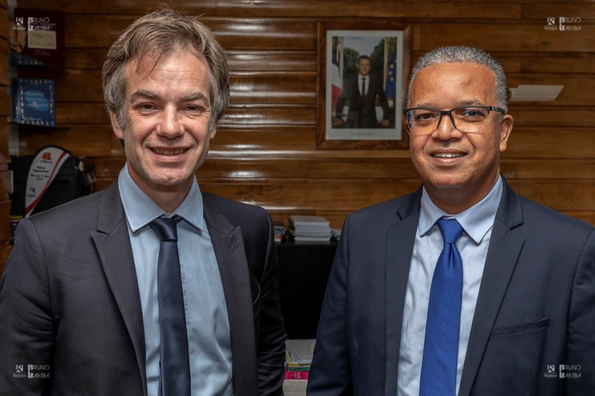 Jean-Philippe Vinquant, Directeur général de la cohésion sociale et Le Président du Département Cyrille Melchior