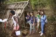 jeu de piste pour les collégiens dans le jardin