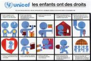 affiche de l'unicef : les enfants ont des drois