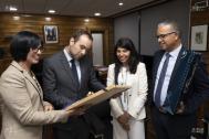 Claudette Grondin élue du Département, Sébastien LECORNU, Nassimah Dindar sénatrice et cyrille melchior président du Département 