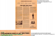 Témoignages, 23 septembre 1977 (p.2) et Journal de l’île de La Réunion , 10 novembre 1976 (détail p.16)