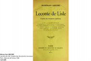 Marius-Ary LEBLOND Leconte de Lisle : d’après des documents nouveaux