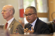 Le Président du Conseil départemental Cyrille Melchior lors de l'Assemblée plénière du 31 Octobre