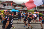 Le Cdj en action sur le terrain dans le cadre du Raid in France. Il accompagne avec d’autres jeunes les compétiteurs de Raid Aventure 