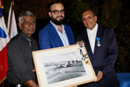 le président de l’association 1 000 Sourires Ibrahim Ingar était à l'honneur au cours de cette soirée