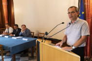Intervention du Vice Président  du Conseil départemental Serge Eric HOAREAU avant la signature de la charte.