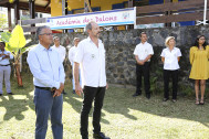 Cyrille Melchior, Président du Département et Claude CALME , Responsable du site du Bernica