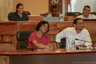 Marie Lyne Soubadou, Vice présidente du Département, déléguée aux collèges et à l’éducation et Sergio Erapa, Président de la commission Education, de la Culture, du Sport, de la Jeunesse et de la Mobilité du Département