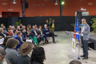 Le président du Département Cyrille Melchior lors du lancement du projet Endémiel