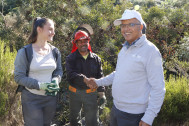 Visite de terrain avec Cyrille MELCHIOR, Président du Conseil Départemental et des agents de l'ONF