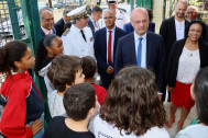 Visite du Ministre de l'Education Nationale et de la Jeunesse Jean-Michel Blanquer au Collège Pointe des Châteaux à St Leu - 2019
