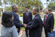 le Président du Département de La Réunion accueille la délégation