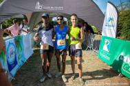 Eddy Narayanin, Stéphane Odules et Julien Hoareau , trio de tête de ce trail court